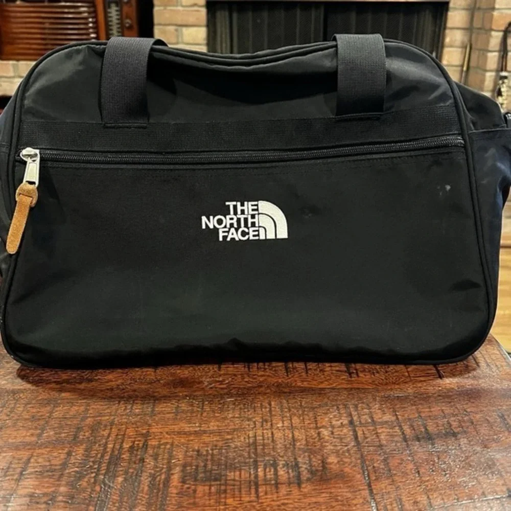Vintage The North Face Cordura Duffle Bag Black Nylon Gym Travel‎ Tote
